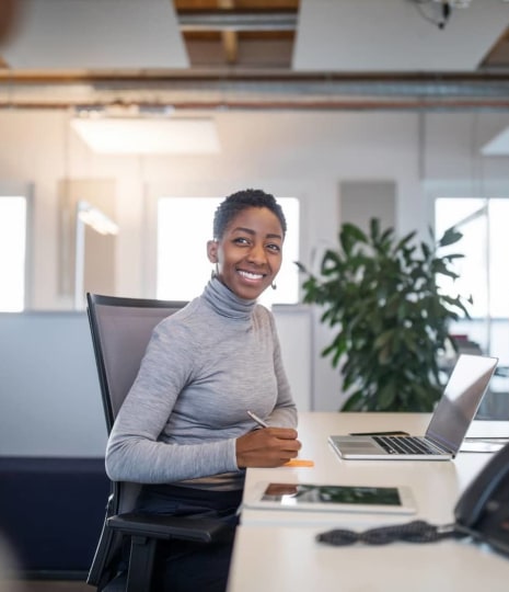 woman in an office